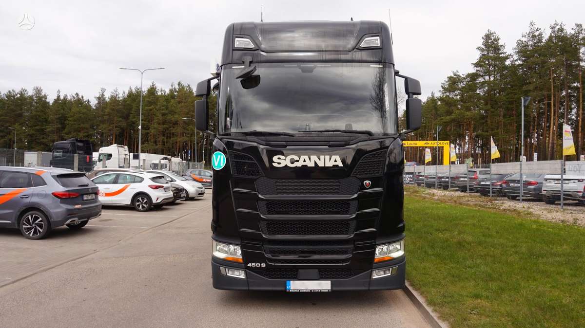 Scania S450 Retarder, dropside with curtains