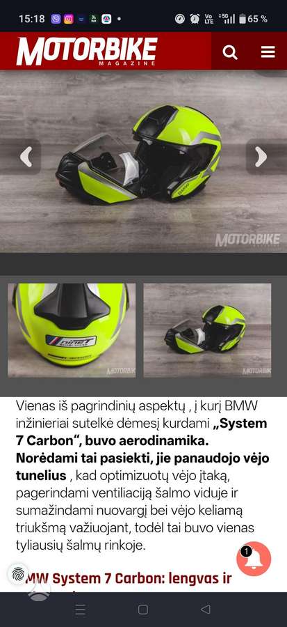 BMW Carbon system 7, modulārās/flip-up