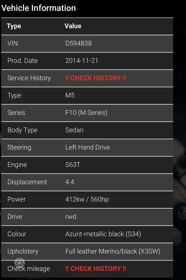 BMW M5, 4.4 l., Седан