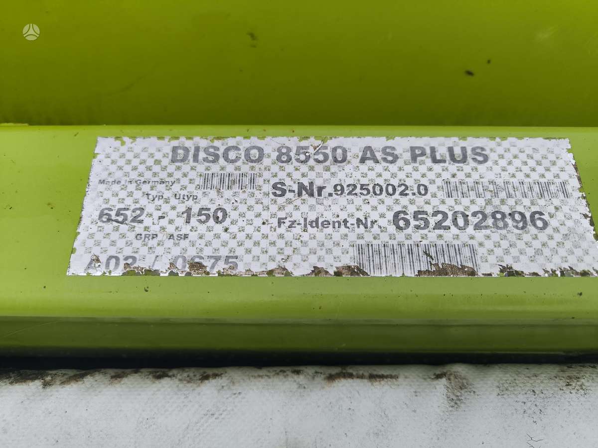 Claas Disco 8550 as plus, hay mowers / conditioners
