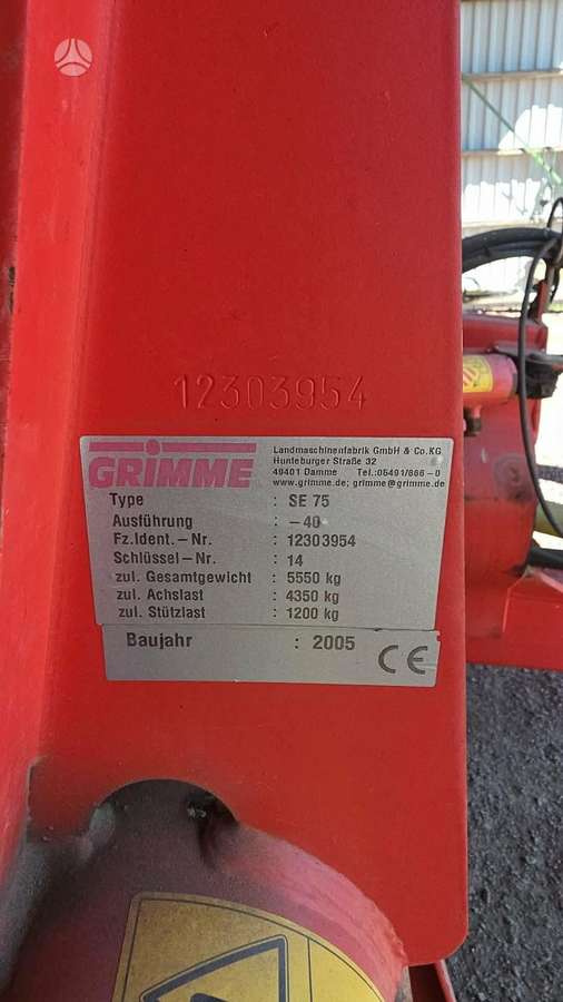 Grimme SE 75, vegetable harvesting and processing technique