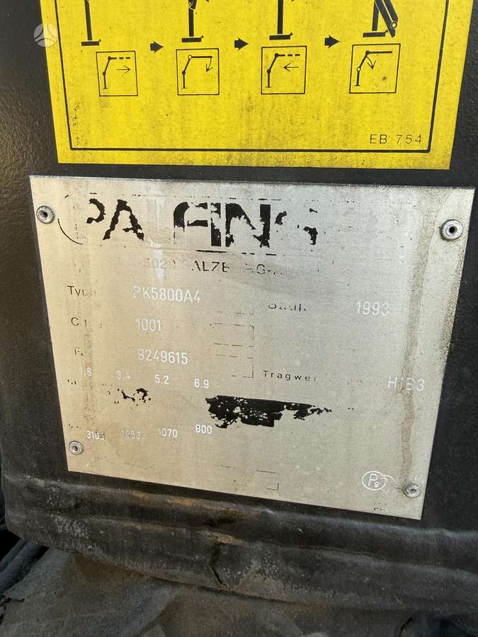 Palfinger PK5800A4, krāni / manipulatori