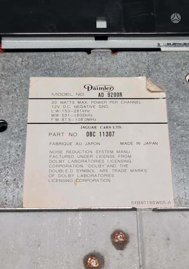 Jaguar Daimler ad 9200r, mc магнитолы