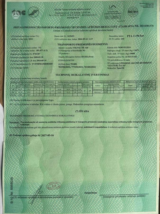 Volvo FE 320  Su kranu  PALFINGER, su kranu