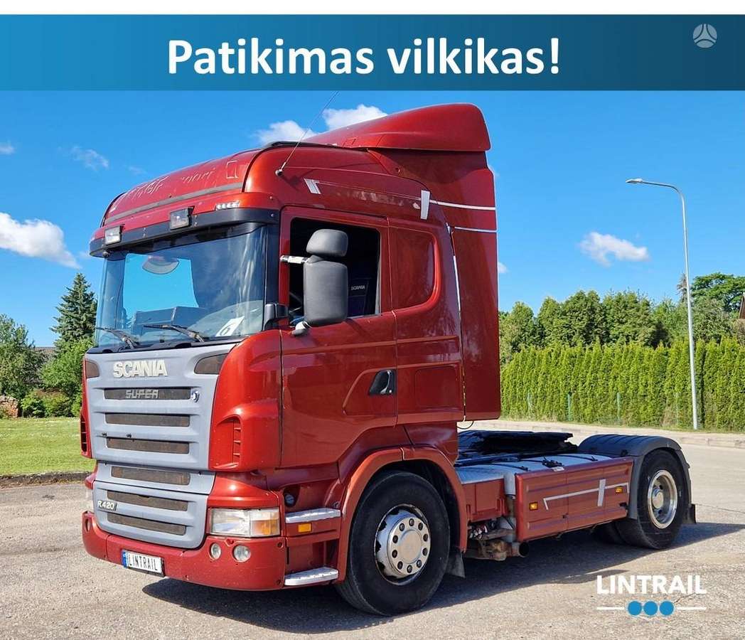 Scania R420 tvarkingas vilkikas, single sleeper
