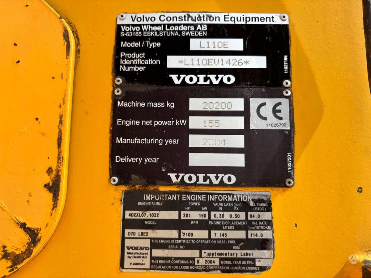 Volvo L110E, frontal loader