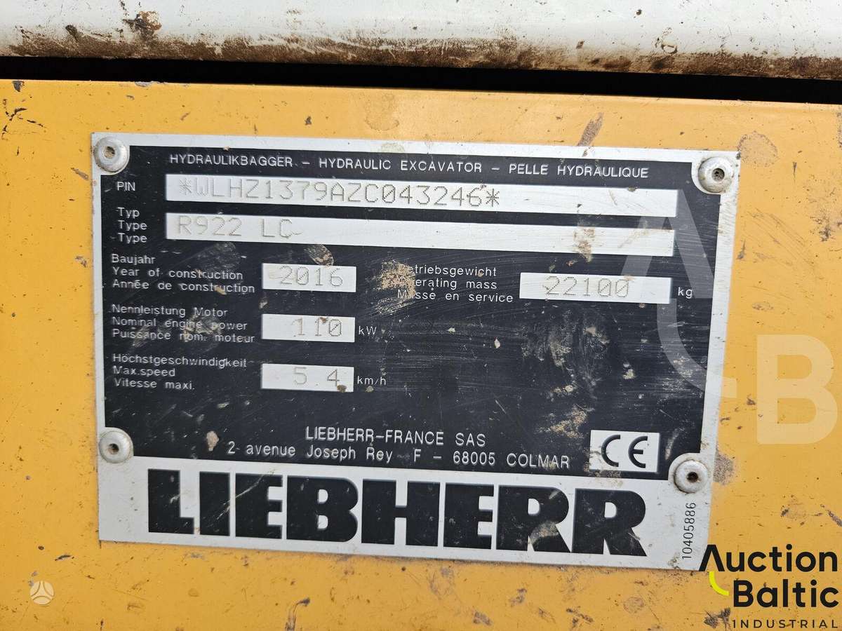 Liebherr R922 LC, экскаваторы