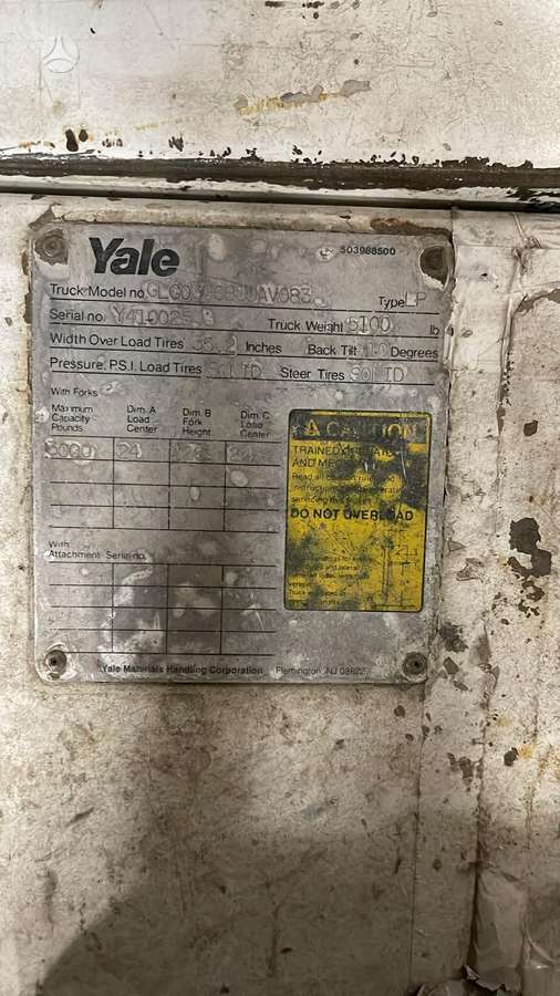 Yale GLC0, warehouse equipment