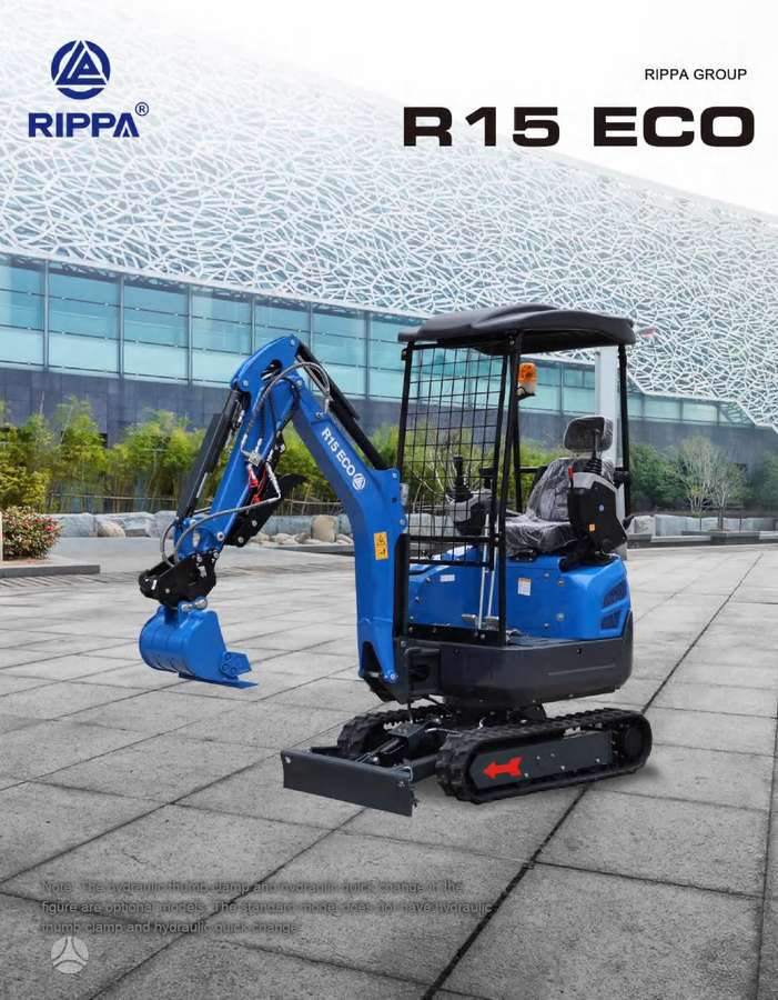 Rippa R15 Eco, mini ekskavatoriai