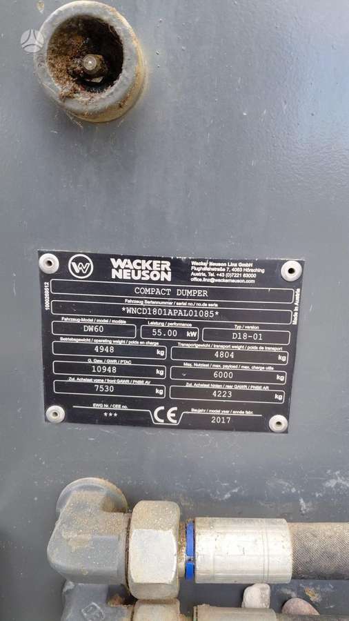 Wacker Neuson DW60, самосвалы