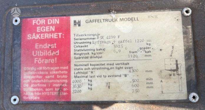 Hyster H80e, forklifts