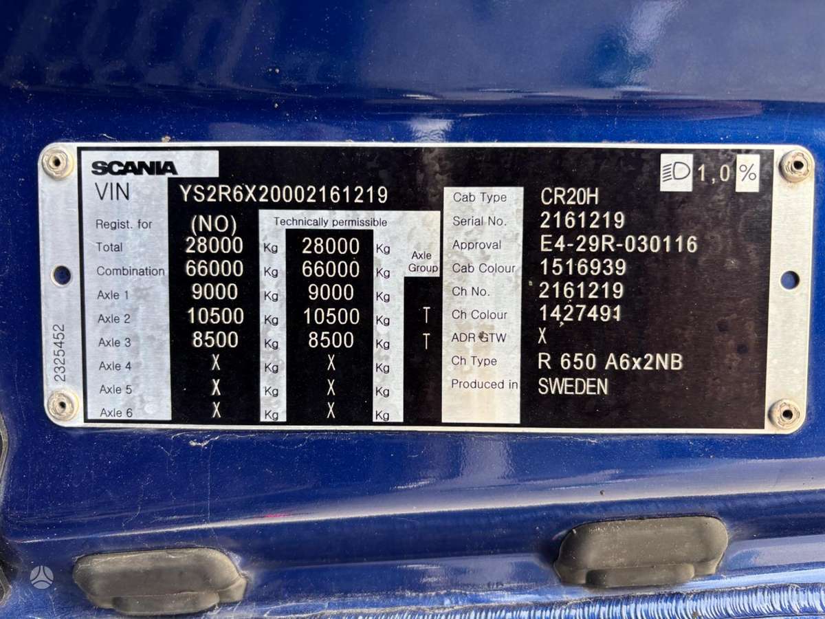 Scania R650, single sleeper