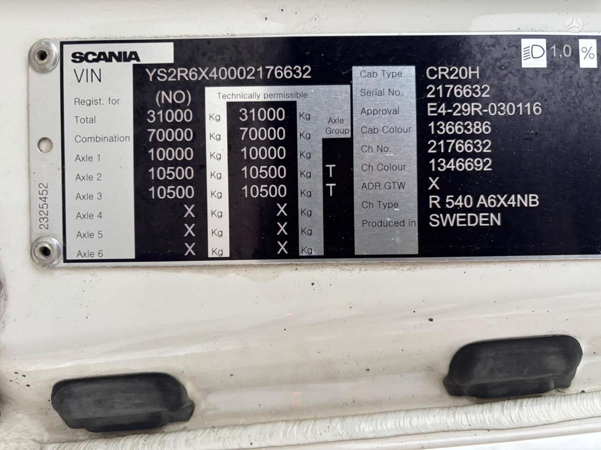 Scania R540, single sleeper