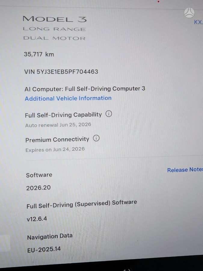 Tesla Model 3, 81 kWh, hatchback
