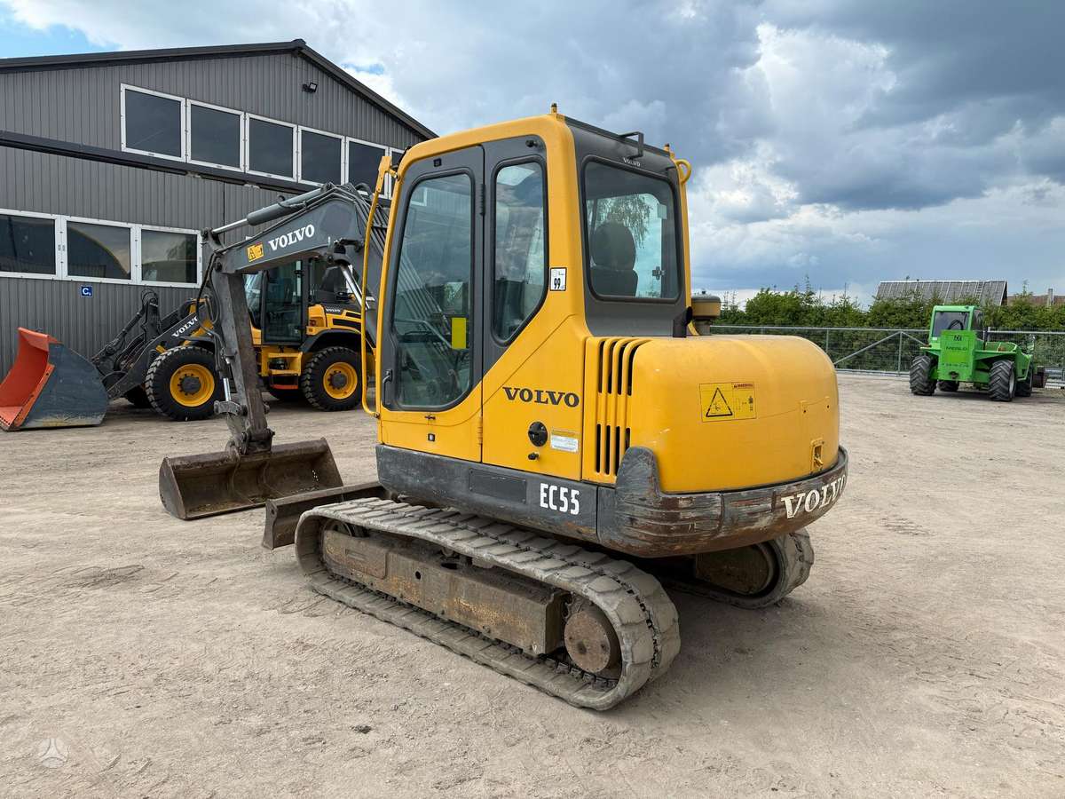 Volvo EC55, mini ekskavatoriai