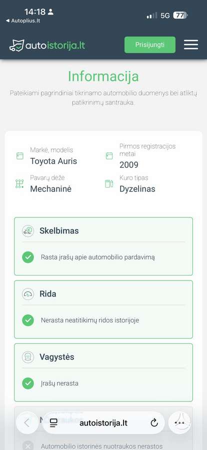 Toyota Auris, 2.0 l., hatchback