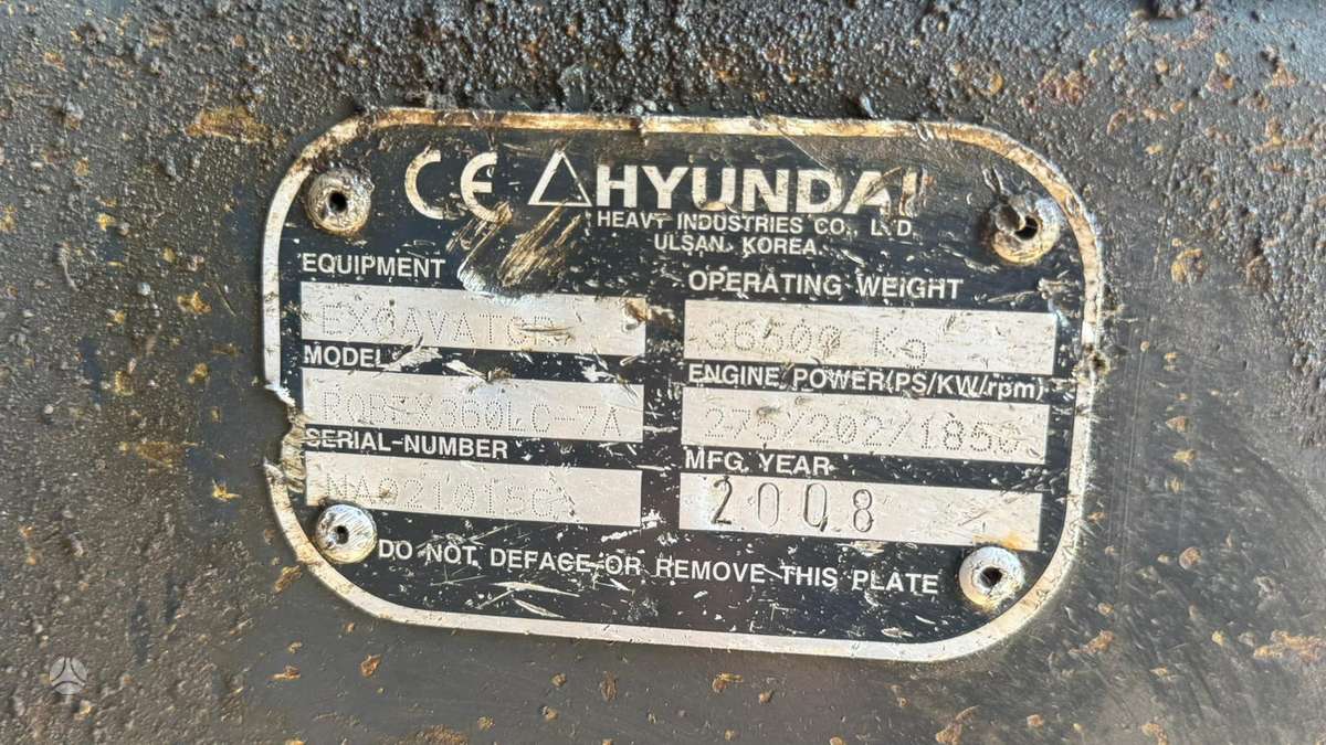 Hyundai Robex 360LC-7A, экскаваторы