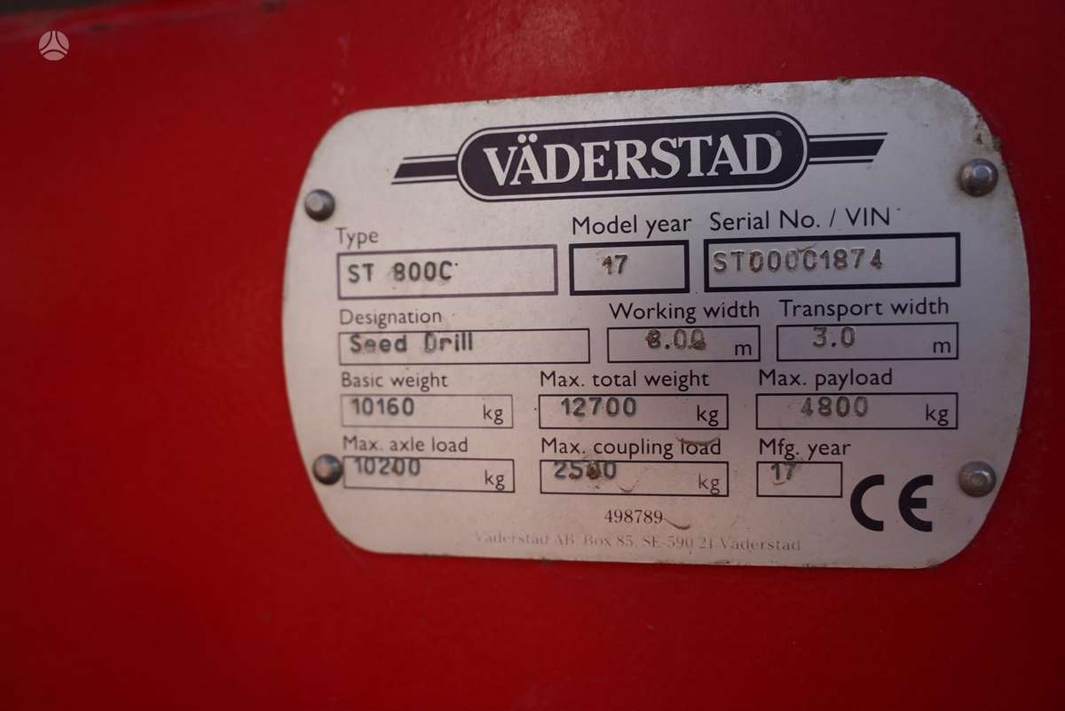 Vaderstad Spirit 800C, seeders, planters
