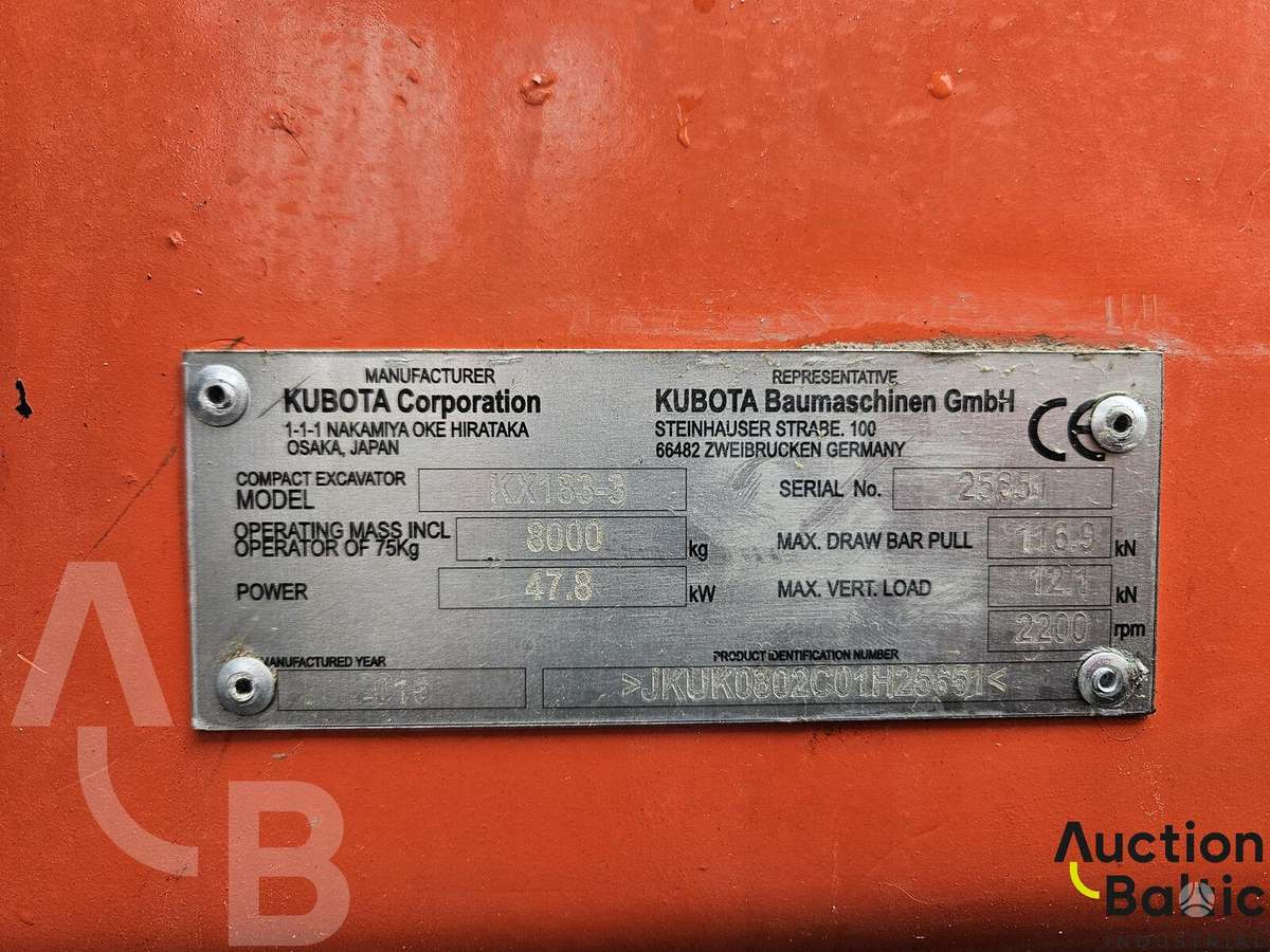 Kubota KX 183-3, экскаваторы