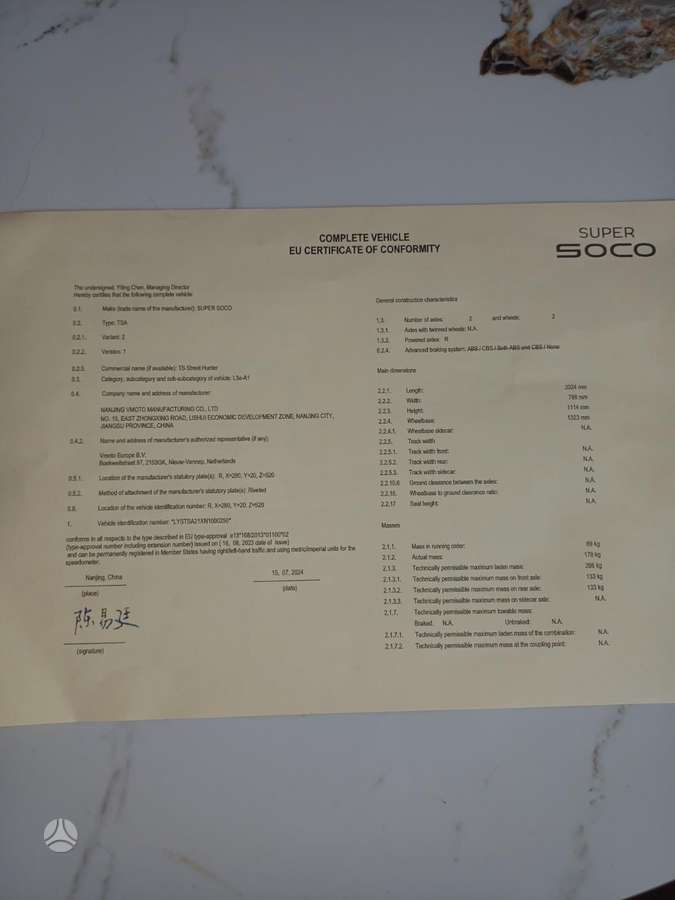 Super Soco/Vmoto TS, street / classic