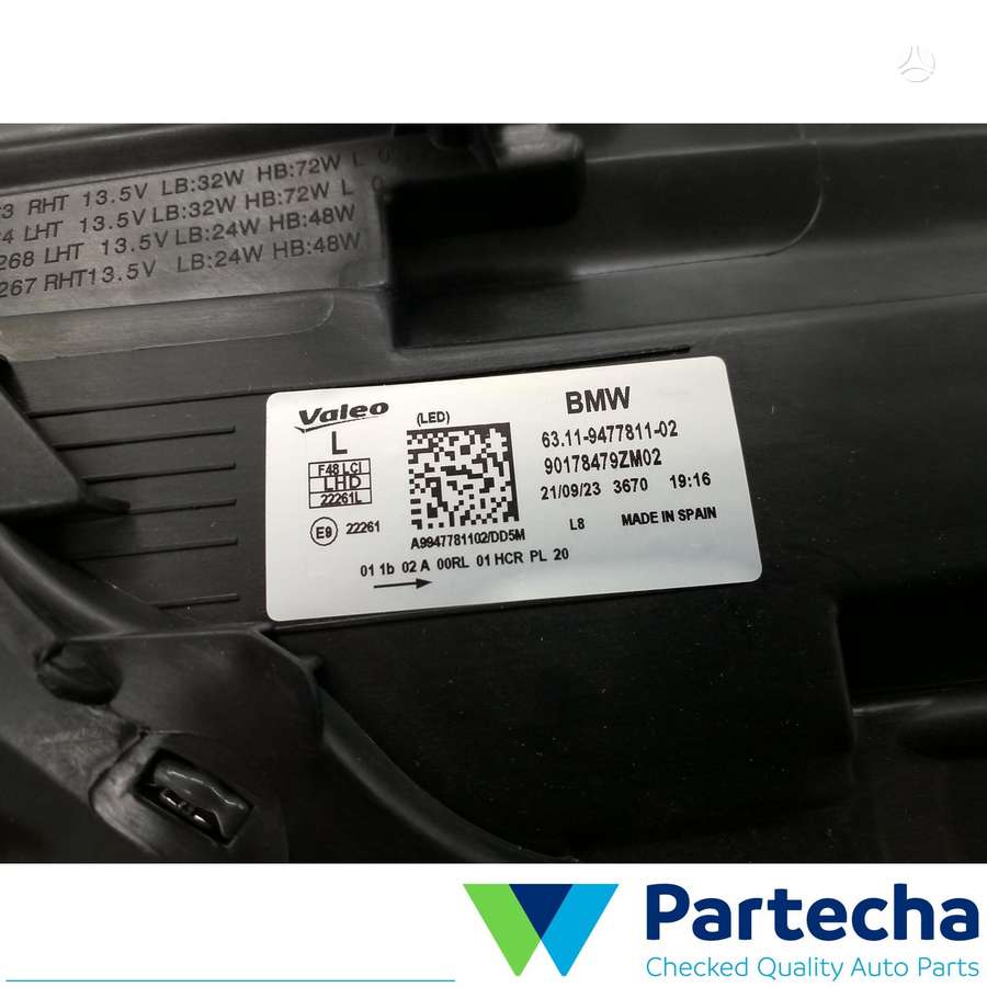 BMW X1, 5A01172, žibintai
