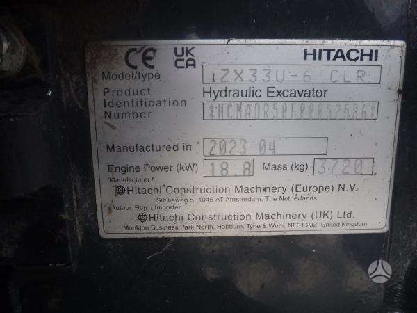 Hitachi ZX33U-6, мини-экскаваторы