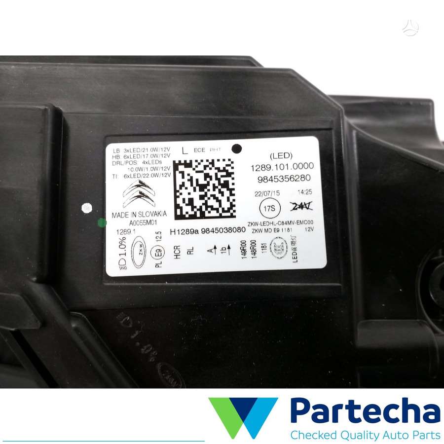 Citroen C5 Aircross, 9845356280, lights