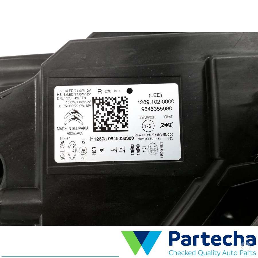 Citroen C5 Aircross, 9845356280, lights