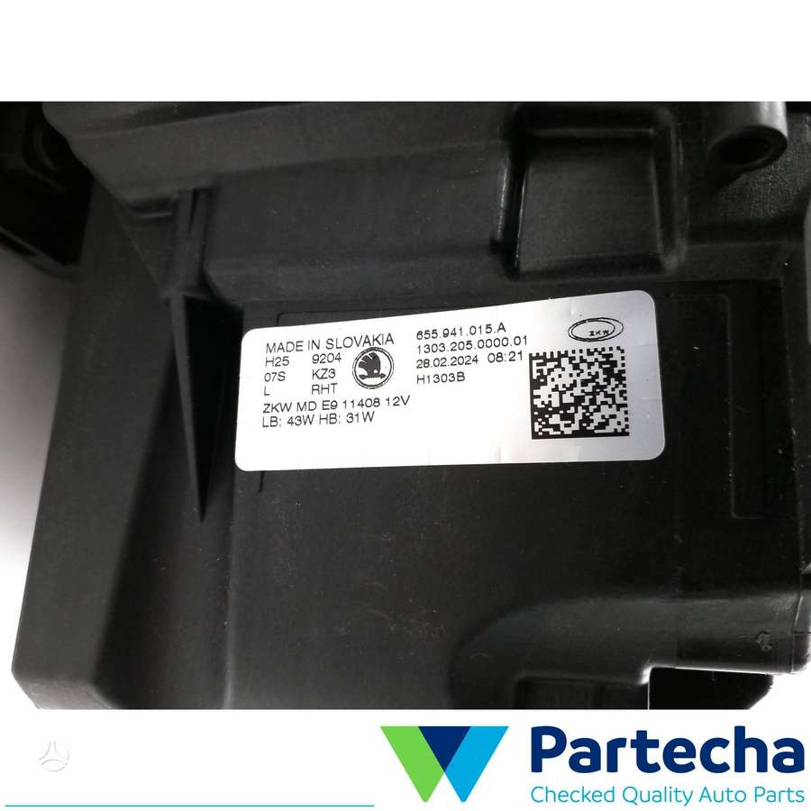 Skoda Scala, 655941015A, žibintai