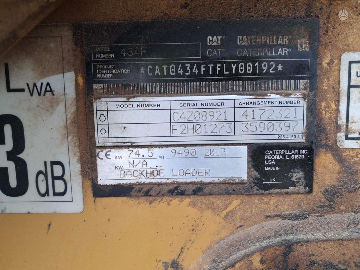 Caterpillar 434F, экскаваторы