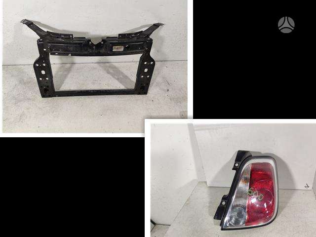 Fiat 500 bumper reinforcement, lights