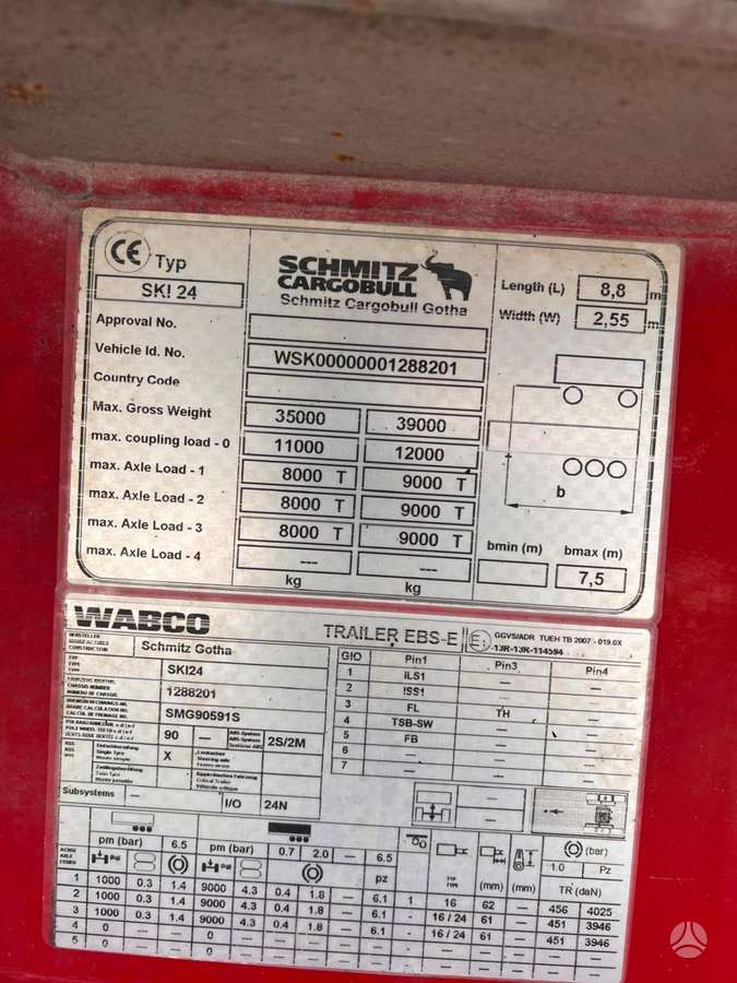 Schmitz SKI 24 SL 7.2, dumper / tipper