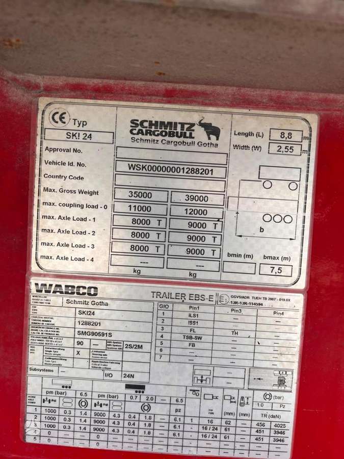 Schmitz SKI 24 SL 7.2, самосвалы