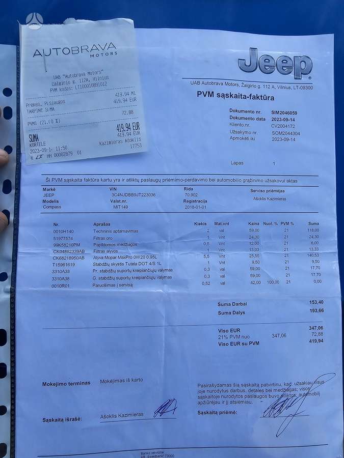 Jeep Compass, 2.4 l., off-road / crossover