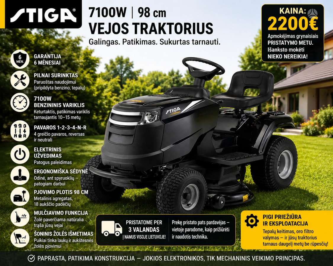 STIGA 7100W, tractors