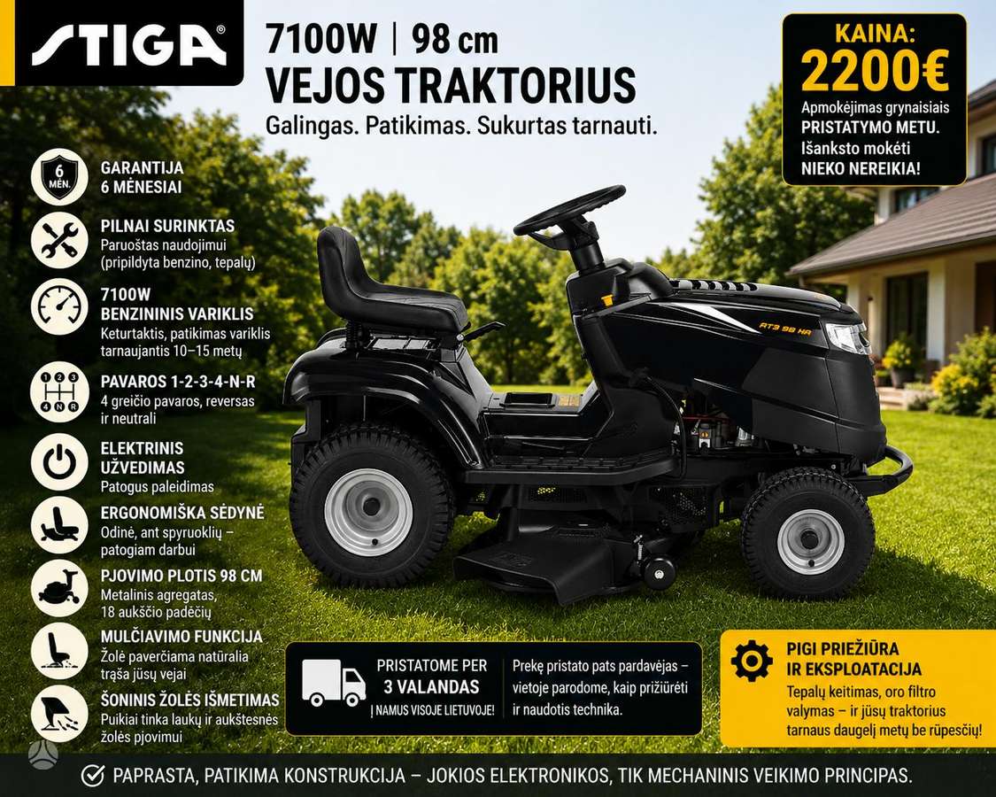 STIGA 7100W, tractors