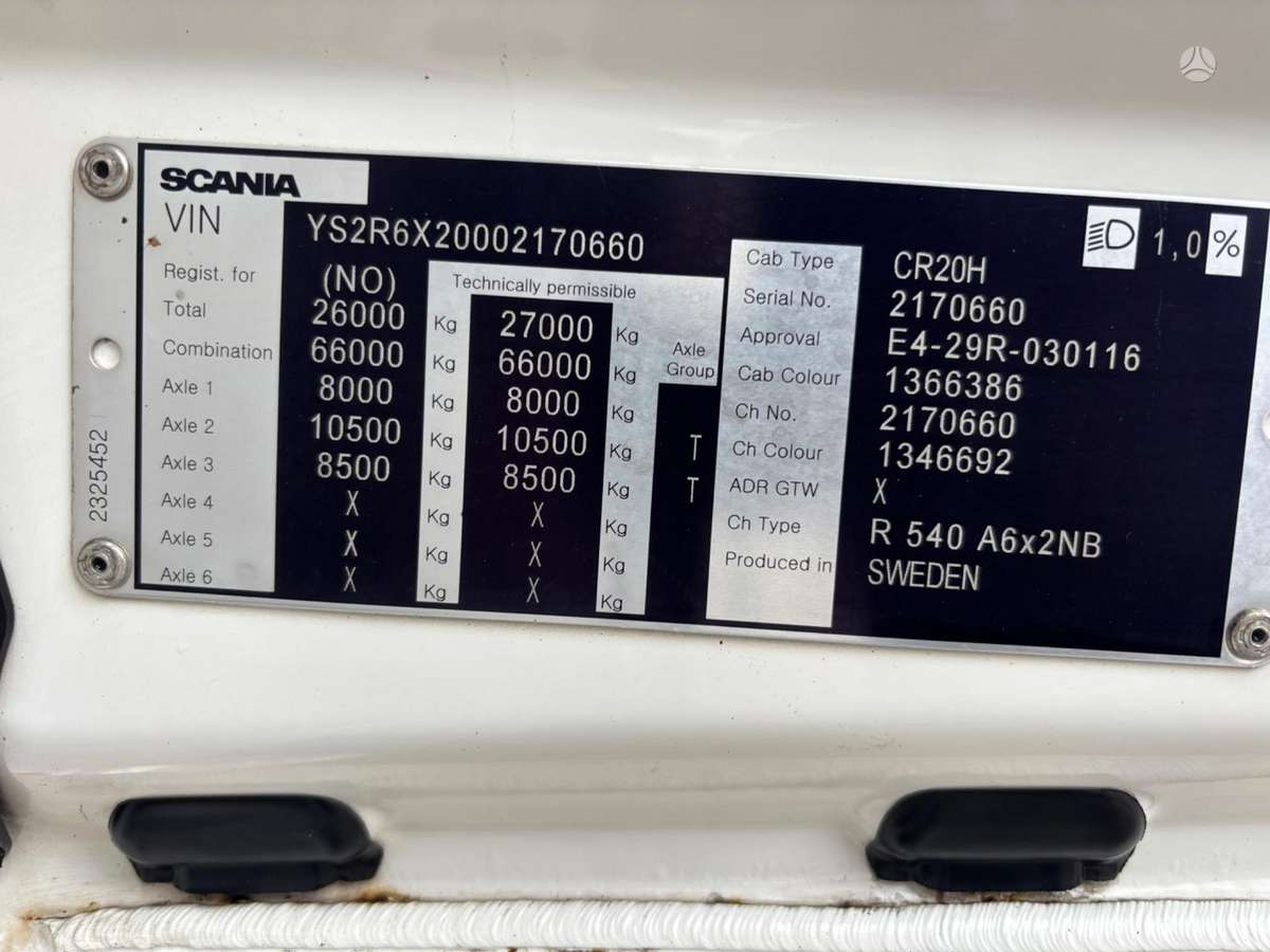 Scania R540, single sleeper