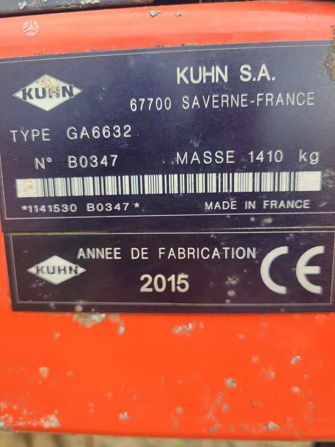 Kuhn GA 6632, rakes