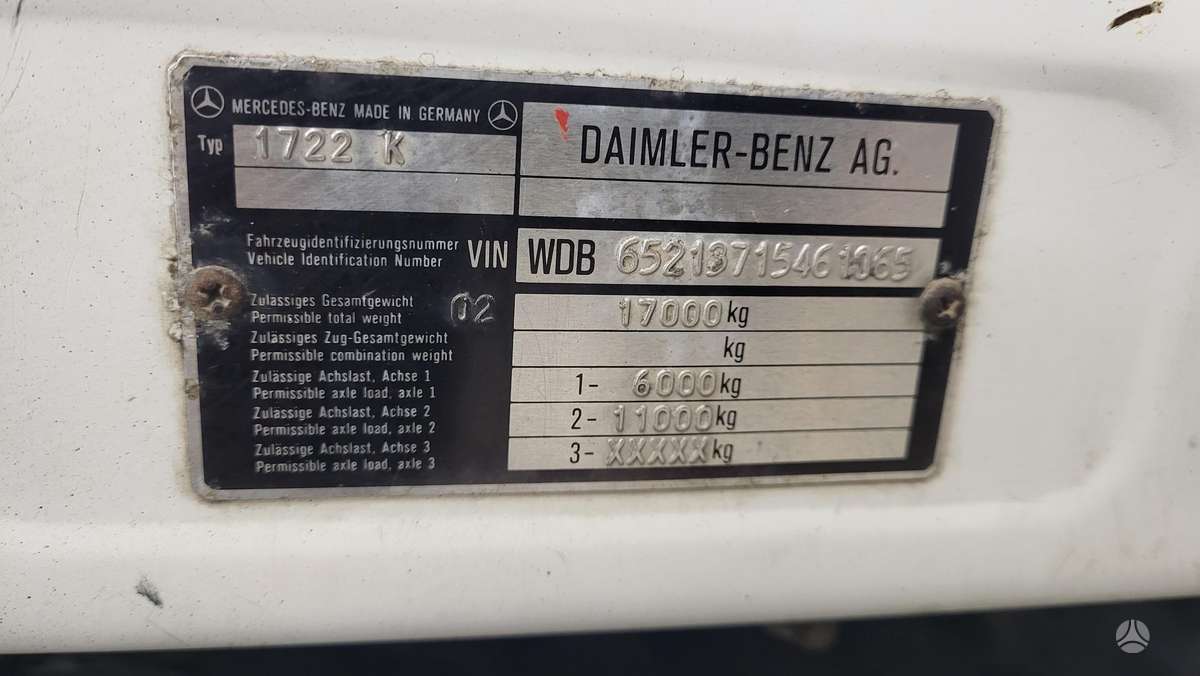 Mercedes-Benz 1722, самосвалы