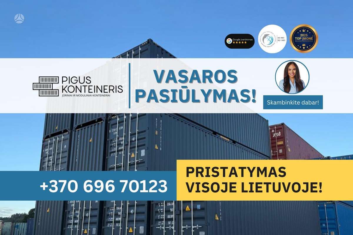 -Kita- Nuoma, pardavimas, shipping (storage) containers