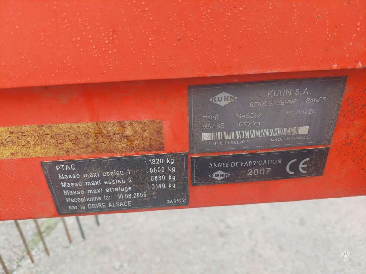 Kuhn GA 6522, грабли
