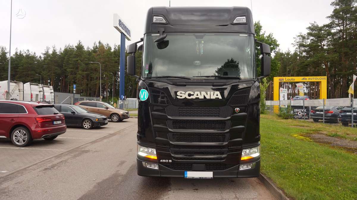 Scania S450 Retarder, бортовые с шторами