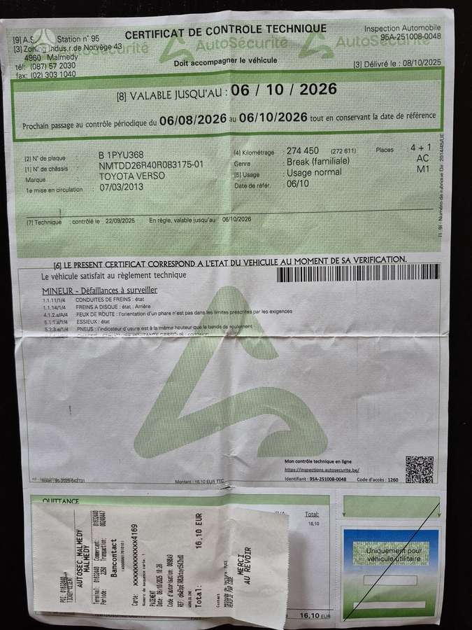 Toyota Verso, 2.0 l., universalas
