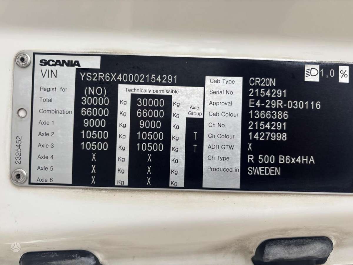 Scania R500, savivarčiai