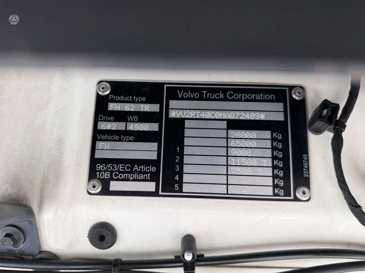 Volvo FH500, шасси