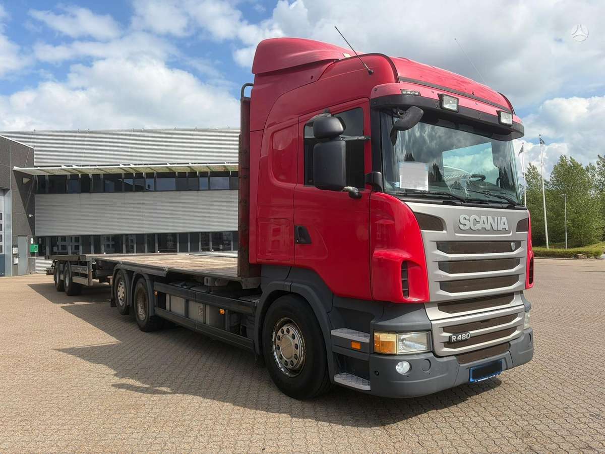 Scania R480 Retarder + Kelberg, flatbeds