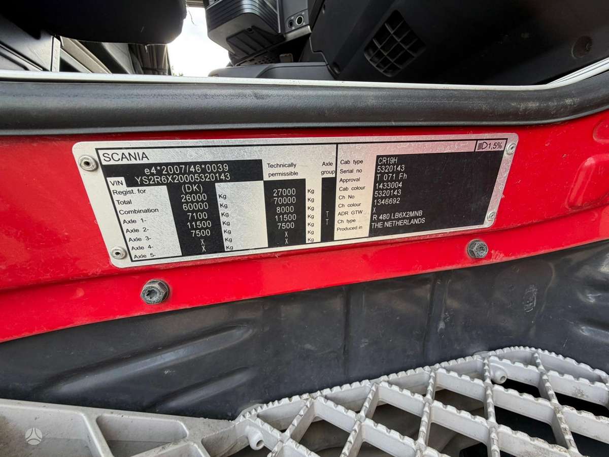 Scania R480 Retarder + Kelberg, flatbeds