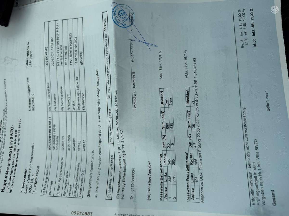 Audi A6, 2.0 l., Универсал