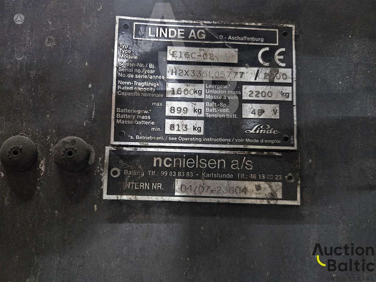 Linde E16C-02, forklifts