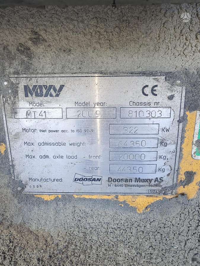 Doosan Moxy MT41, самосвалы